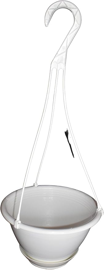 8 inchWhite Plastic Hanging Basket - Image 5