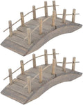 2Pcs Miniature Wooden Arch Bridge by Gadpiparty