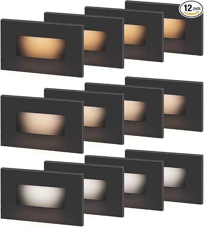 kadision 3 Color Low Voltage 12V-24V LED Step Lights Indoor and Outdoor by kadision