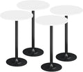 Flamaker Round Bistro Pub Table Modern Style Metal Base MDF Top Cocktail Bar by Flamaker