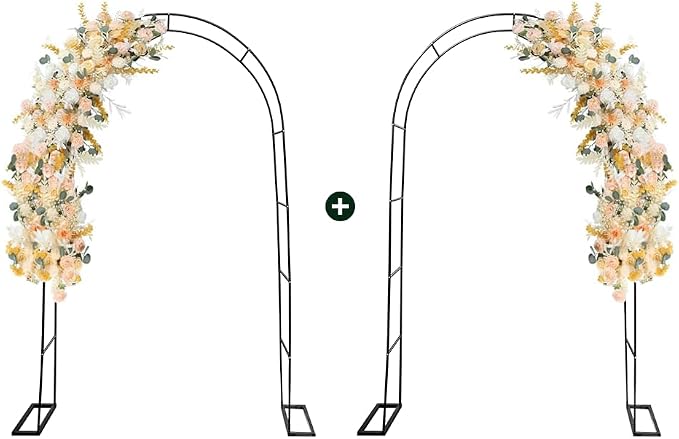 Zhisheng 2PCS Metal Pergola Garden Arch Arbor 7.9FT x 4.6FT Trellis by GZYF
