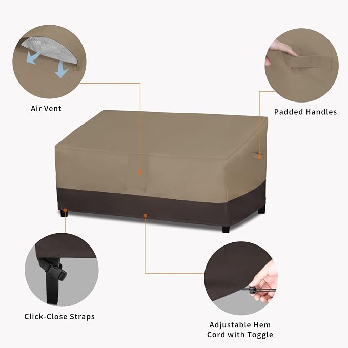 Easy-Going Waterproof Outdoor Couch Cover, Heavy Duty Deep 3-Seater Patio Sofa - Image 4
