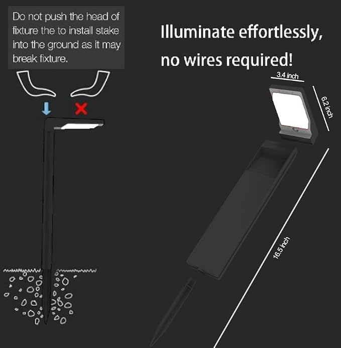 6 Pack Solar Pathway Lights, Dual Warm & Cool White Modes, Waterproof Outdoor - Image 4