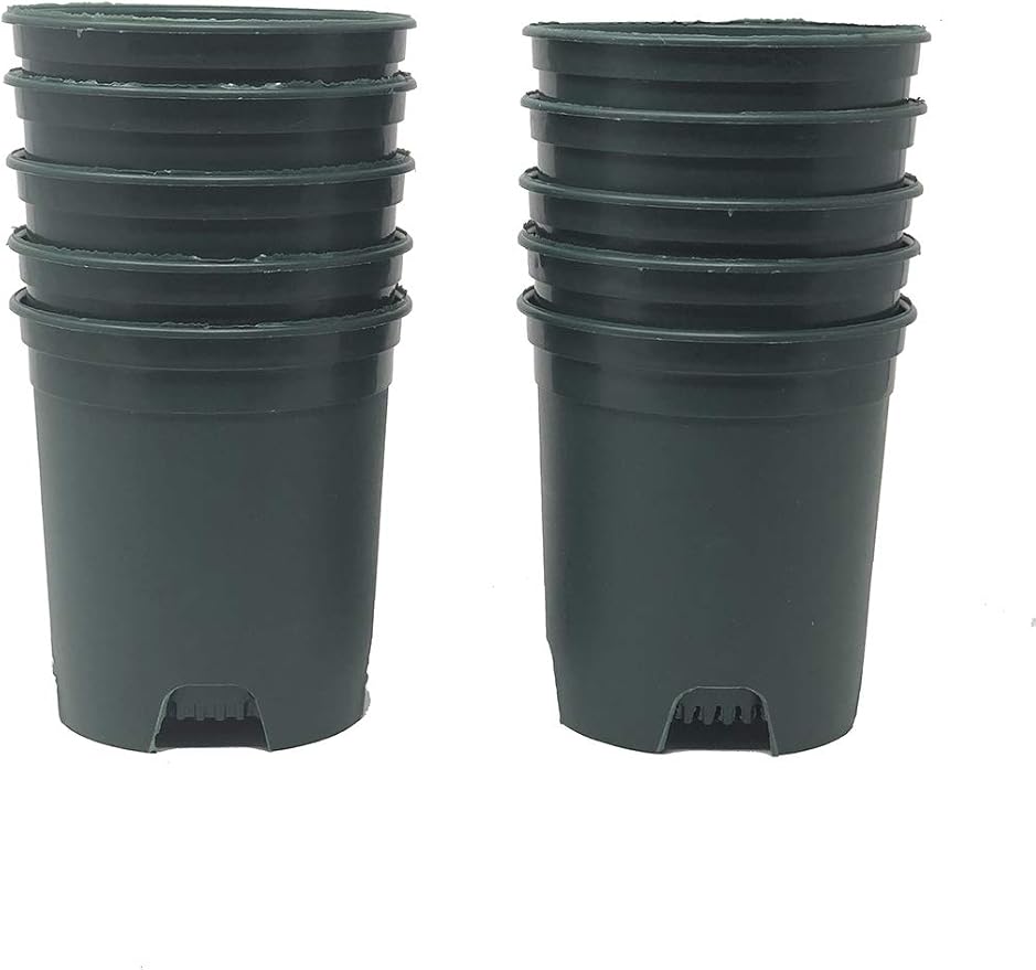4 Inch Nursery Pot Green Plastic Planters - Image 4