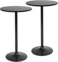 FDW Bistro Pub Table 2 Pack 40 Inch Height Cocktail Table Round Bistro Bar Table by FDW