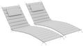 Sundale Outdoor Olefin Quilted Lounge Cushion Set of 2, Patio Foldable Chaise by SundaleOutdoor