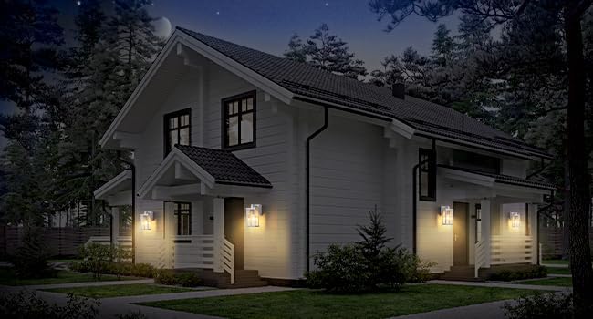 Dusk to Dawn Porch Lights with GFCI Outlets Waterproof Outdoor Wall Lights - Image 9