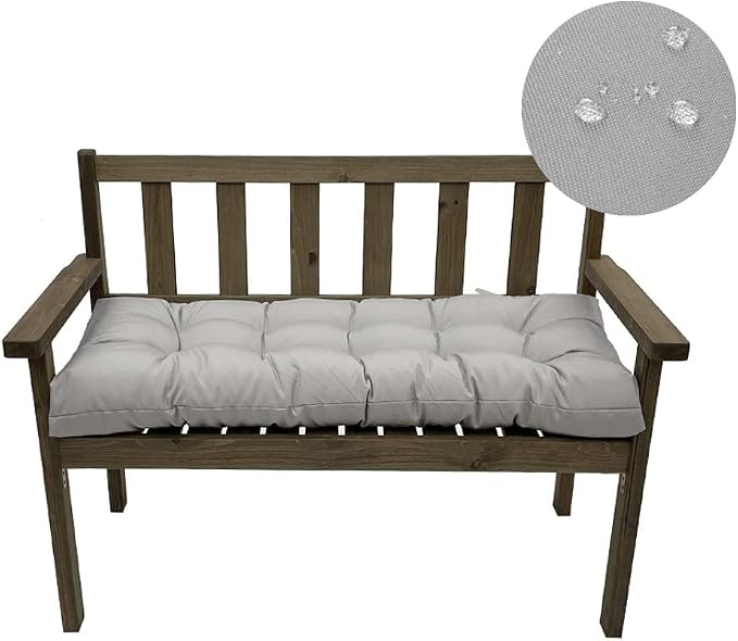 SEAHOME Waterproof Indoor/Outdoor Garden Bench Seat Cushions, Tufted Loveseat - Image 3
