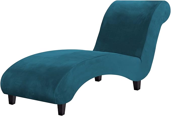 H.VERSAILTEX Chaise Lounge Cover Indoor Velvet Chaise Slipcover High Stretch by HVERSAILTEX