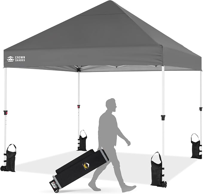 CROWN SHADES Pop Up Canopy Tent, 8x8 Commercial Canopy Tent by CrownShades