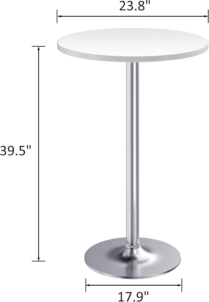 Furmax Bistro Pub Table Round Bar Height Cocktail Table - Image 3