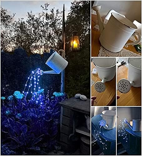 Solar Fairy String Lights Outside Blue, Waterproof Solar Powered Waterfall - Image 6