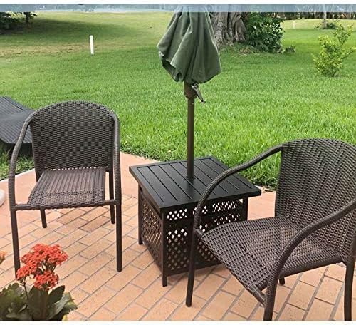 PHI VILLA Outdoor Patio Side Table Set of 2, Outside Coffee Bistro Table - Image 7