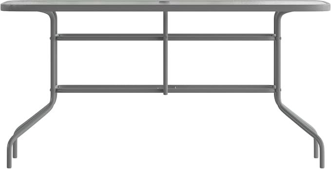 Flash Furniture Tory 31.5" x 55" Rectangular Tempered Glass Metal Table - Image 9