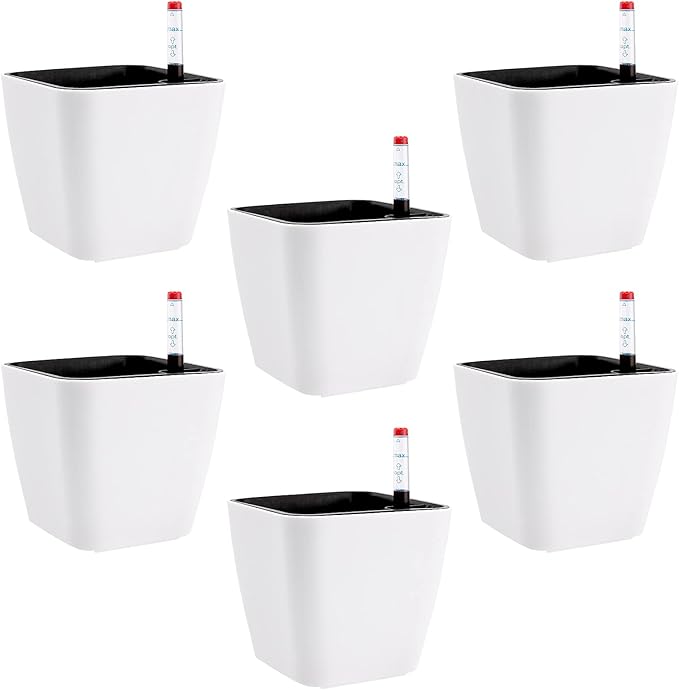 5.5 Inch Self Watering Plastic Planter by KOHAND