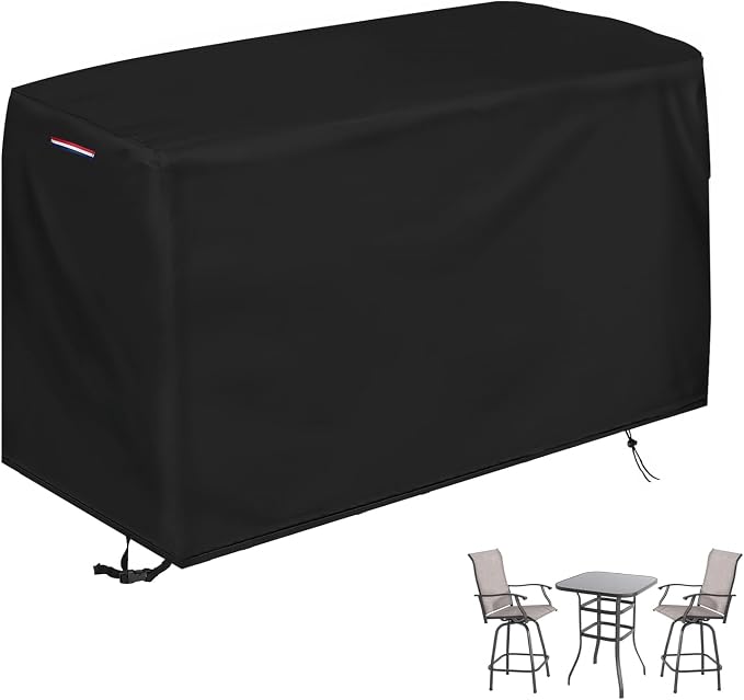 Patio Swivel Bar Set Covers, Waterproof Outdoor Bar Height Set Cover by Yourpatiocoverexpert