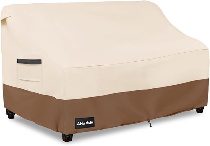 3-Seater Patio Sofa Cover, 79W x 37D x 35H Inches Outdoor Couch Cover, 100% by PatioFurnitureCovers