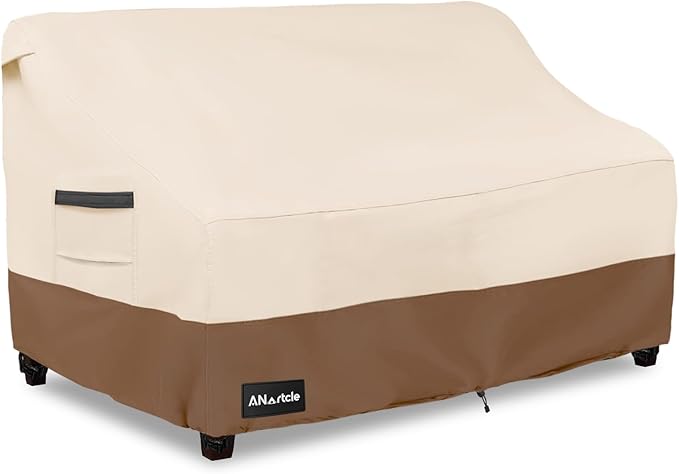 2-Seater Patio Loveseat Cover, 58W x 32.5D x 31H Inches Outdoor Couch Cover by PatioFurnitureCovers