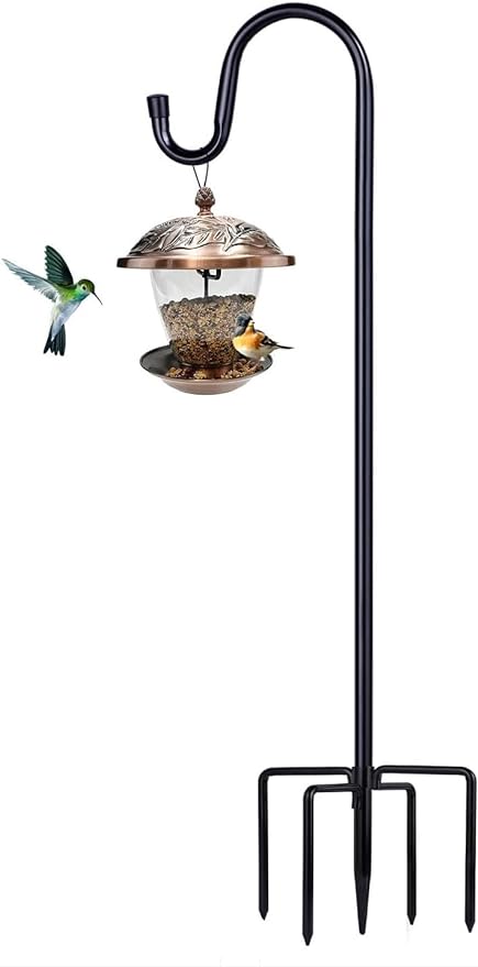Shepherd Hooks for Outdoor, 1 Pack 94 Inch Bird Feeder Pole by ToyHotels