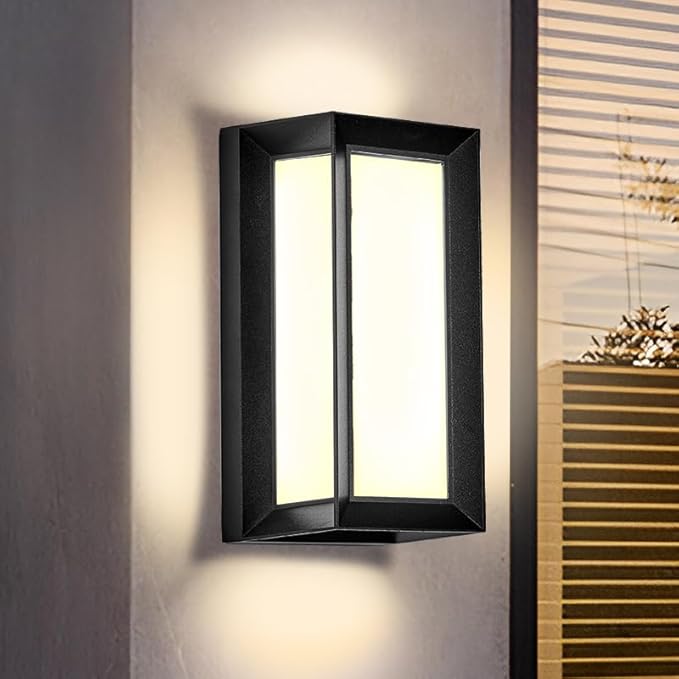 LANFU LED Modern Outdoor Wall Sconce Light 3000k 4500k 6000k 3-Color Adjustment - Image 2