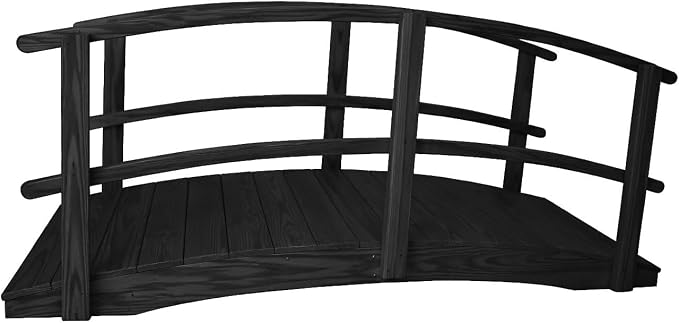 8 FT Black Amish Made Garden Bridge by Unknown