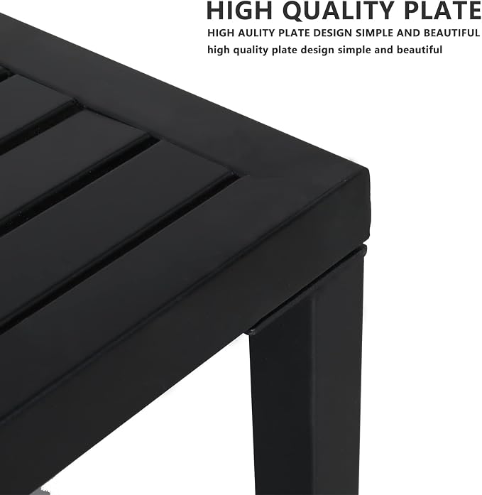 Outvita Metal Square Side Table, Indoor Outdoor Small Patio End Table, Portable - Image 6