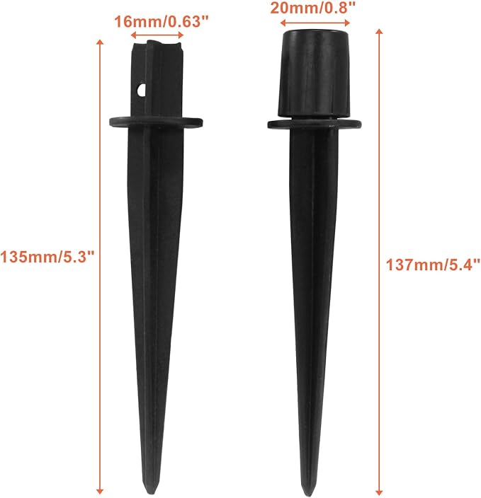 Litoexpe 8 Pack Metal Solar Lights Stake, Replacement Spike Ground Stake - Image 2