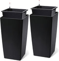30 Inch Tall Self Watering Planters Set of 2, Outdoor Plant Pots by Unknown