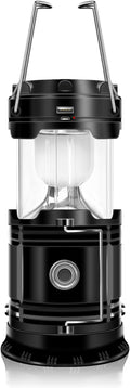 DIBMS Solar Camping Lantern, Collapsible LED Solar USB Rechargeable Lantern by DIBMS