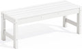 SERWALL 47 Inches Outdoor Bench, All Weather HDPE Backless Bench by SERWALL