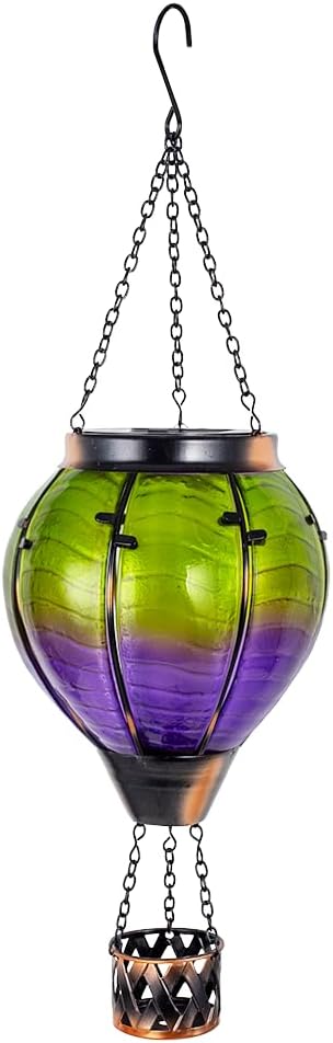 Gradient Hot Air Balloon Solar Lanterns Outdoor Waterproof, Gradient Glass by YELENEW