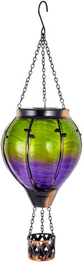 Gradient Hot Air Balloon Solar Lanterns Outdoor Waterproof, Gradient Glass by YELENEW