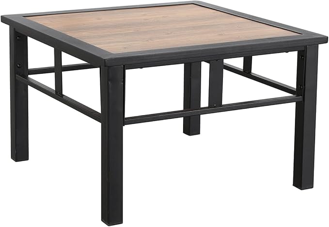 Festival Depot Patio Coffee Table Square Metal Table by Unknown