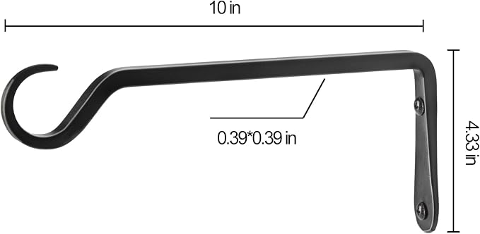 10 inch Plant Hanger, Sturdy Hanging Plant Bracket Outdoor, Hanging Plant Wall - Image 2
