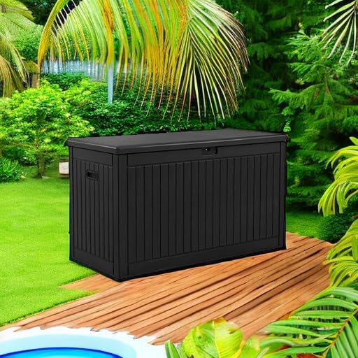 YITAHOME 260 Gallon Extra Large Deck Box, Double-Wall Resin Outdoor Storage Box - Image 5