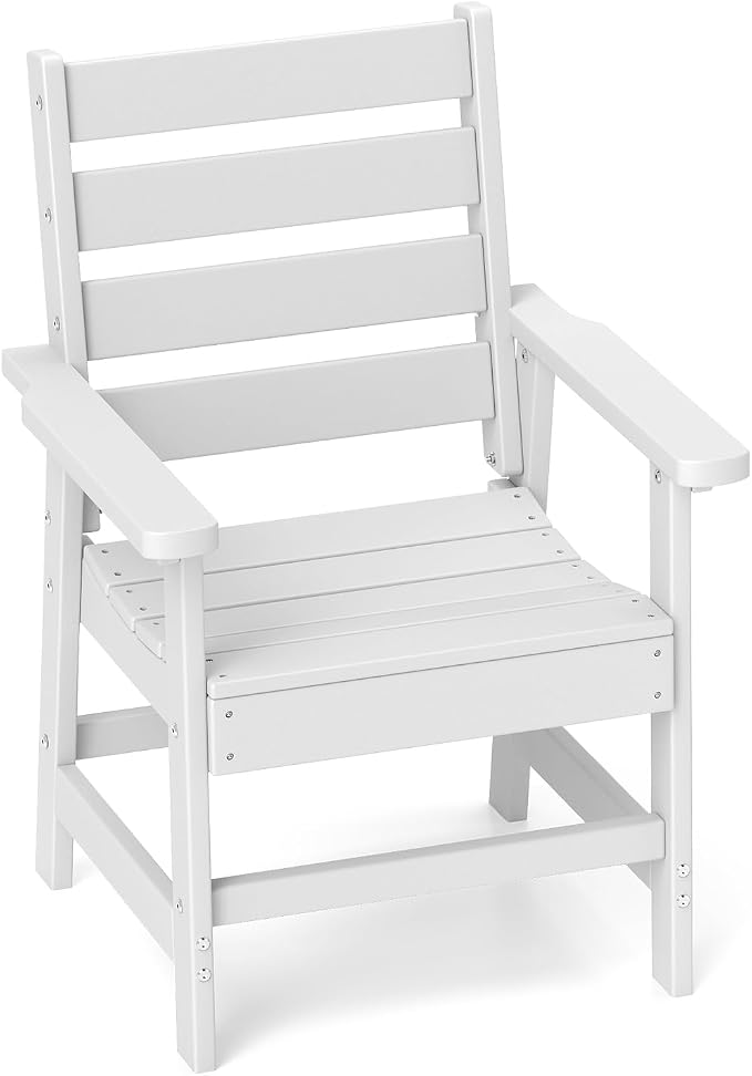 GREENVINES Outdoor Dining Chair | HDPE | Patio Chairs | All-Weather | White by GreenVines