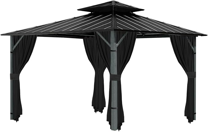 Gazebo Universal Replacement Privacy Curtain, 4-Panels Sidewall - Image 6