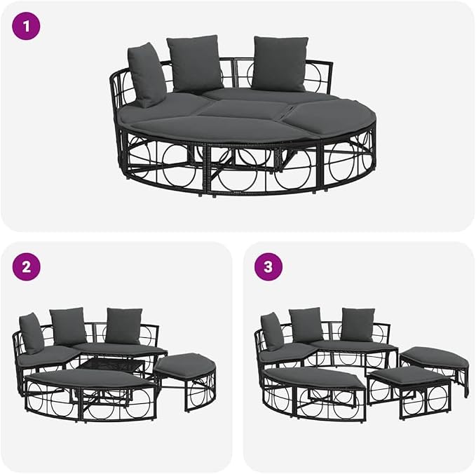 vidaXL Patio Lounge Bed - Image 5