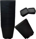 OJYUDD 24 Pack 3 Inch Black Nursery Pot Flower Pots Square Plastic Plant Pot by OJYUDD