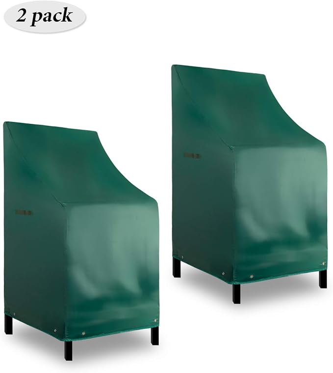 RosieLily High Back Patio Chair Covers Waterproof Heavy Duty Stackable Outdoor - Image 3