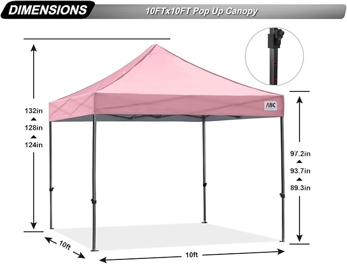 ABCCANOPY Patio Pop Up Canopy Tent 10x10 Commercial-Series - Image 4