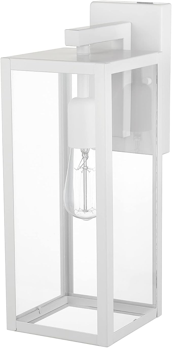 GLOBE Electric 44836 Bowery 1-Light Outdoor Indoor Wall Sconce, Matte White by GlobeElectric