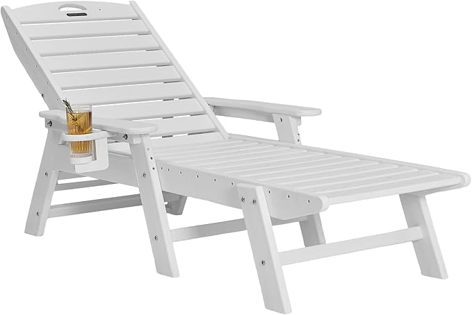 VEVOR Chaise Lounge Chair, 400 lbs Weight Capacity, 6 Positions Adjustable by VEVOR