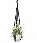 3 ft Macrame Plant Hanger Indoor Handmade Large Long Wall Window Black Hanging by HUIHONGHOME