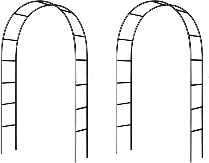Iron Pergola Arbor Practical, 7.9 Feet High x 4.6 Feet Wide, Assemble Easily by SCENDOR