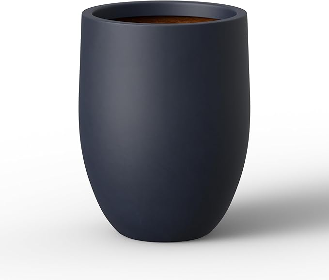 Kante 16.5 Inch Tall Concrete Planter, Large Indoor Outdoor Plant Pot by Kante