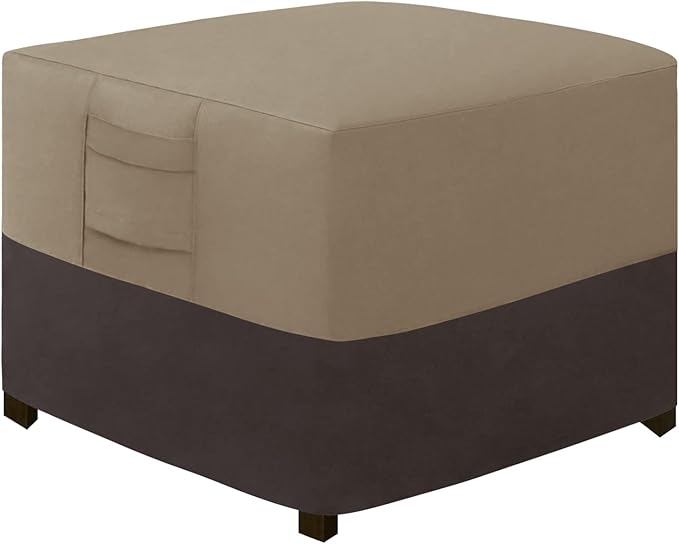 Easy-Going Outdoor Ottoman Cover, Waterproof Patio Ottoman Cover, Heavy Duty by Easy-Going