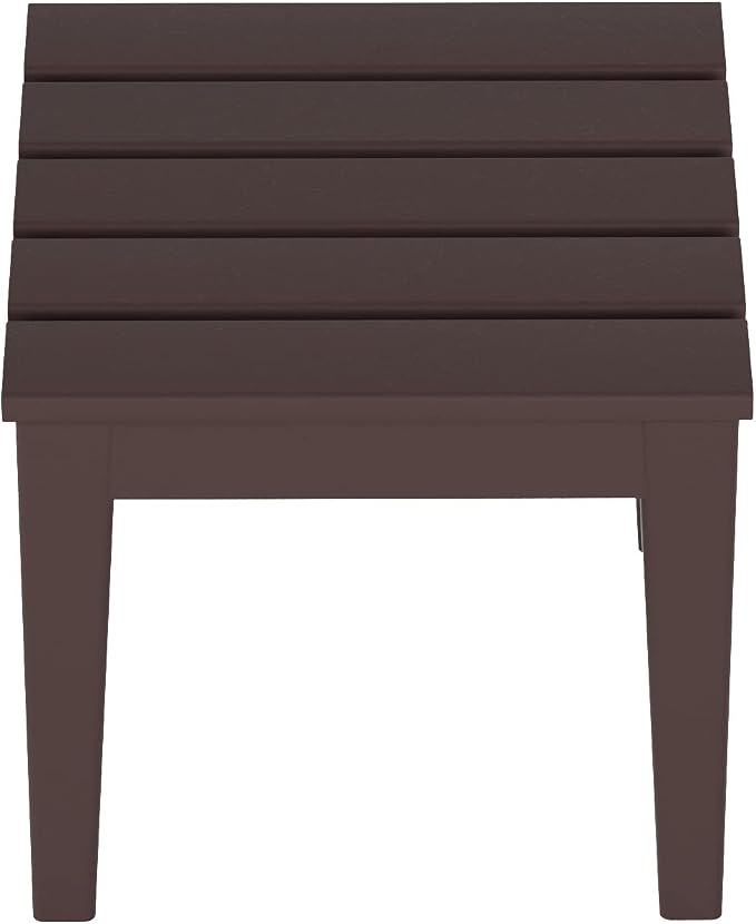 WestinTrends Ashore Outdoor Patio Modern Adirondack Side Table, Dark Brown - Image 6