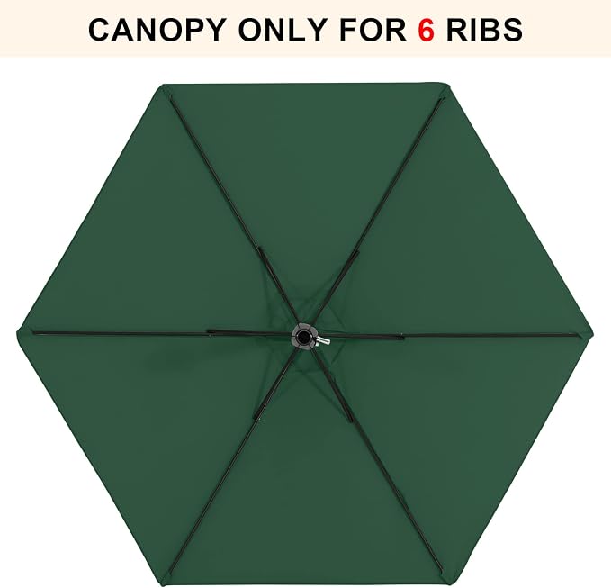 MASTERCANOPY Patio Umbrella 7.5 ft Replacement Canopy - Image 3