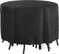 Round Patio Bar Height Table and Chair Cover 90 Inch, Outdoor Round Tall High by Jungdaoutdoorfurniturecover